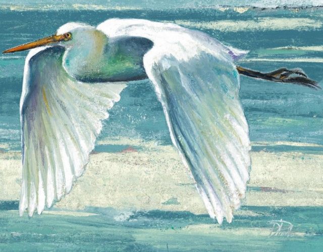 Classy Art Great Egret II by Patricia Pinto 50'' Wall Art-1