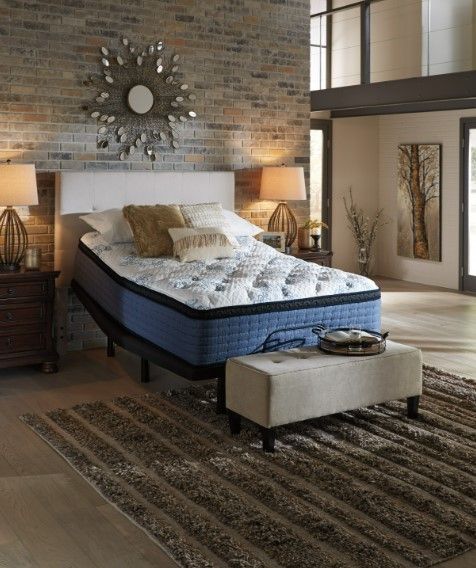 Sierra Sleep® by Ashley® Mt Dana 2-Piece Hybrid Euro Top and Standard Foundtion King Mattress Set-3