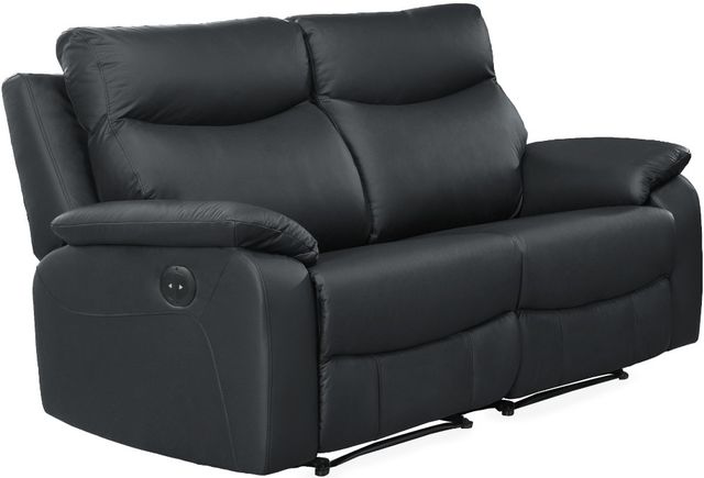 Mazin Furniture Wembley 2-Piece Black Power Reclining Loveseat-0