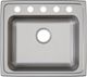 Elkay Lustertone® Classic Lustrous Satin 22" x 19-1/2" x 5" 5-Hole Single Bowl Drop-In ADA Sink-1