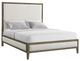 Elements International Versailles Contemporary Gray/White Queen Upholstered Panel Bed-0