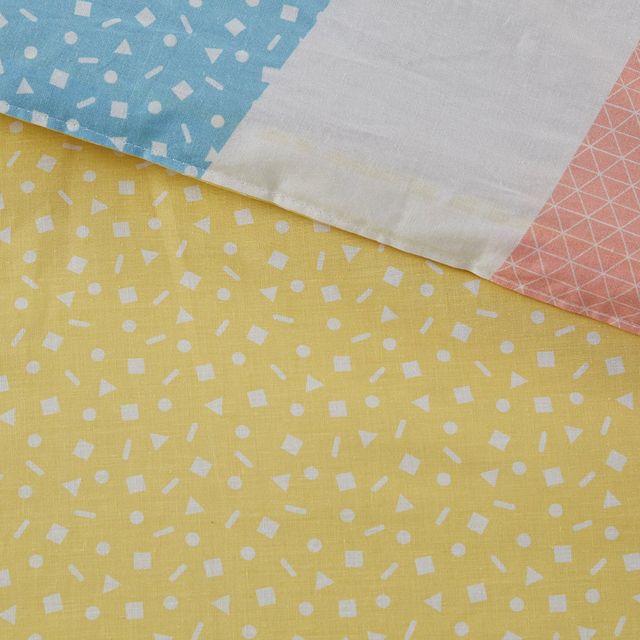 Olliix by Urban Habitat Kids Rory Rainbow Sunburst Reversible Cotton Yellow Full/Queen Comforter Set-4