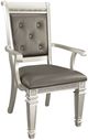 Homelegance® Bevelle Dark Gray/Silver Dining Arm Chair-0