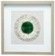 A & B Home Green/White Jasmine Stone Shadow Box Wall Art-1