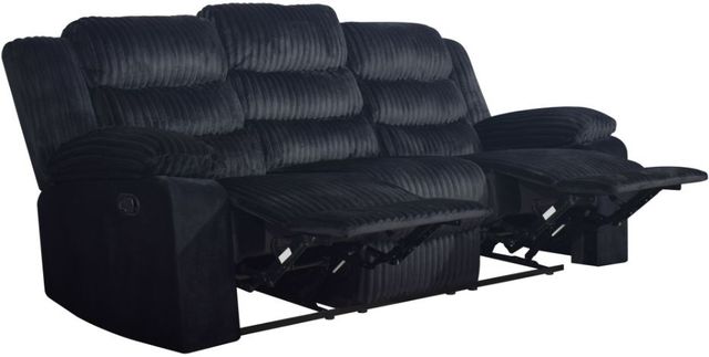 New Classic® Home Furnishings Willow Black Manual Dual Reclining Sofa-3