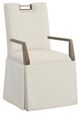 Fairfield® Customizable Entree Dining Nickel Metal Pull Back Skirted Arm Chair-0