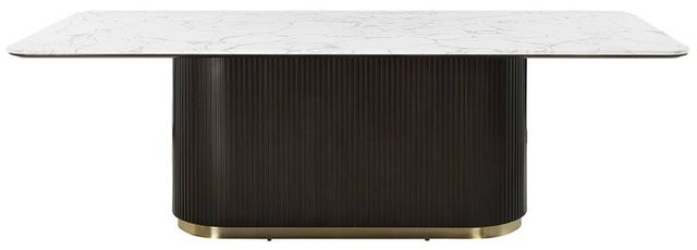 ACME Furniture Clayten White Dining Table with Espresso Base-3