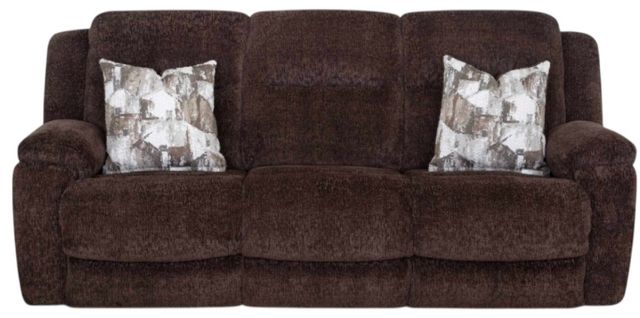 Franklin™ Heston Frenzy Chocolate Power Reclining Sofa with Power Headrest-3