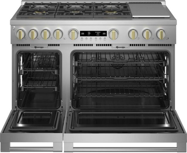 Monogram® Statement Collection 48" Stainless Steel Pro Style Dual Fuel Range with 6 Burners and Griddle-1
