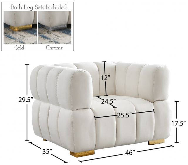 Meridian Furniture Gwen Cream Chair-2