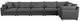 Coaster® Sasha 6-Piece Barely Black Modular Sectional-4