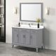 Furniture of America® Soline Cherry/White Vanity Set with Mirror-1