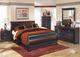 Signature Design by Ashley® Huey Vineyard 4-Piece Black Queen Sleigh Headboard Bed Set-5