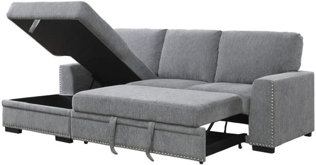 Homelegance® Morelia 2-Piece Gray Left Arm Facing Sectional with Pull-out Bed and Hidden Storage -3