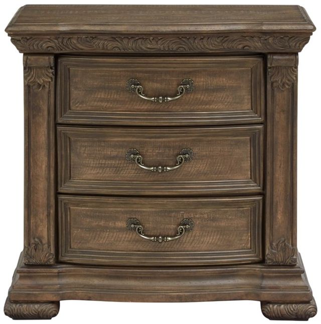 Magnussen Home® Durango Willadeene Brown 3-Drawer Nightstand-3