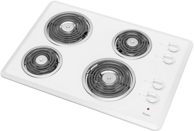 Whirlpool® 30" White Electric Cooktop-2