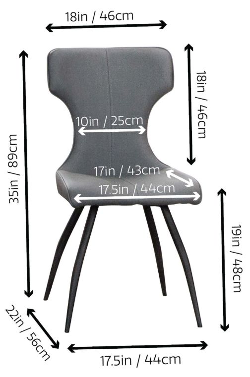 Cramco Eclipse Charcoal Gray/Matte Black Dining Side Chair-2