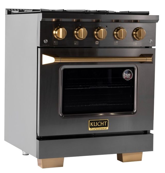 Kucht Gemstone Professional KED Series 30" Titanium Stainless Steel Pro Style Dual Fuel Range-1