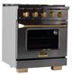Kucht Gemstone Professional KED Series 30" Titanium Stainless Steel Pro Style Dual Fuel Range-1