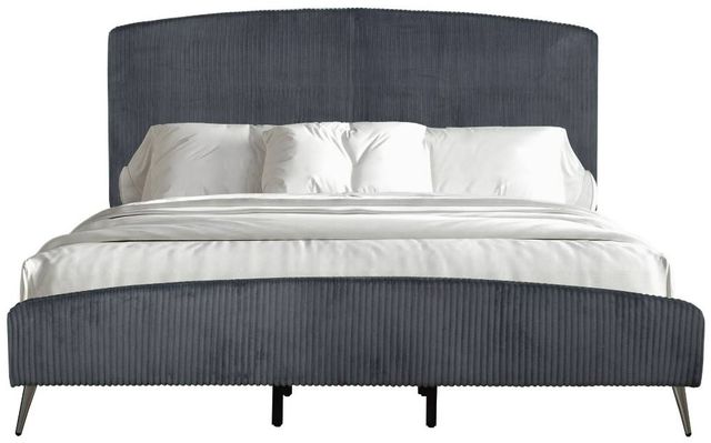 New Classic® Home Furnishings Kailani Gray Upholstered California King Panel Bed-2