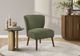 Monarch Specialties Inc. Green 33" Upholstered Accent Chair with Walnut Wood Legs-1