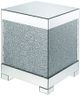ACME Furniture Mallika Mirrored Top End Table with Faux Crystals Base-0