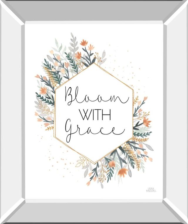 Classy Art Spring Blooms V by Laura Marshall Mirror Framed Wall Art-0