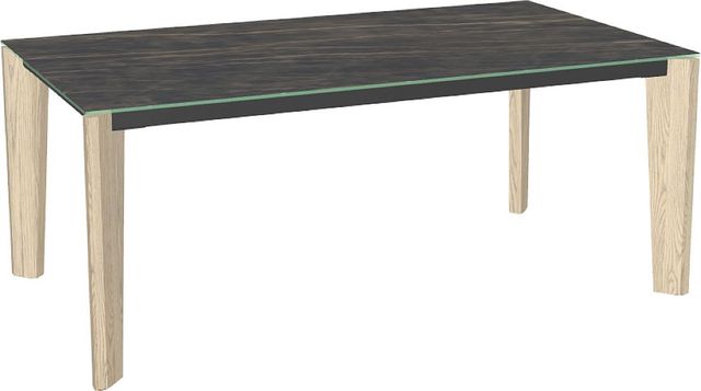 Amisco Customizable Fabiola 72" Rectangular Dining Table with 0.5" Italian Porcelain on Glass Top-0