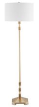 Currey & Company Pilare Shiny Gold Floor Lamp-1