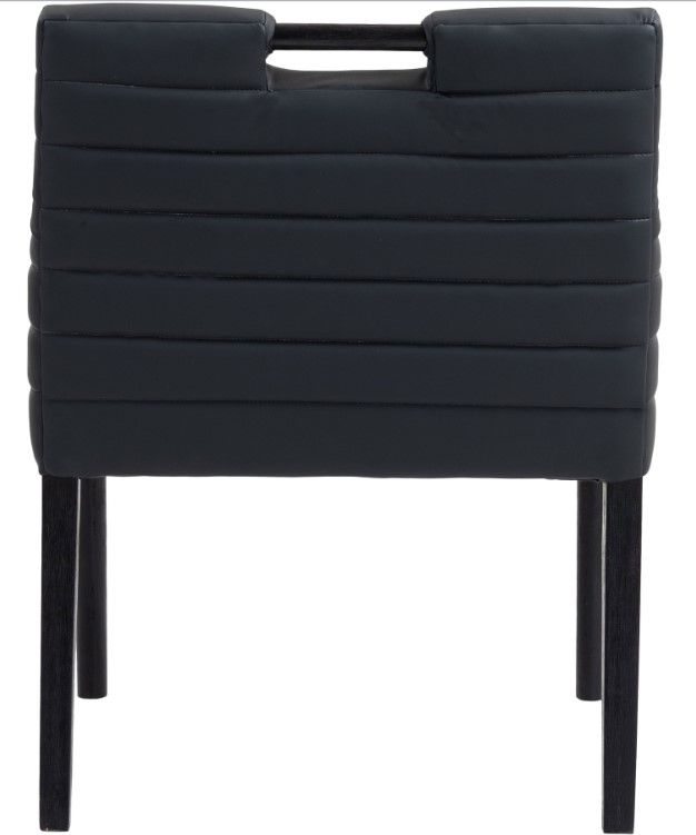 Meridian Furniture Aimee Black Vegan Leather Dining Arm Chair-3