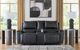 Signature Design by Ashley® Glossmore Black Manual Reclining Loveseat with Console-1