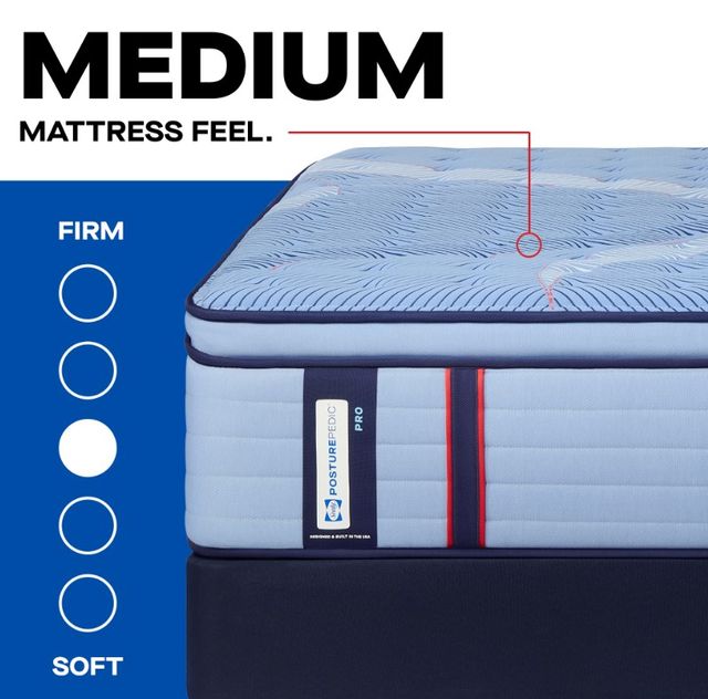 Sealy® Posturepedic® Pro Crenshaw II 15" Wrapped Coil Medium Euro Pillow Top California King Mattress-4