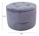 TOV Furniture by TOV Slashed Grey Luna Velvet Ottoman-2