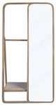 A & B Home Brown Cloth Hanger Mirror-0