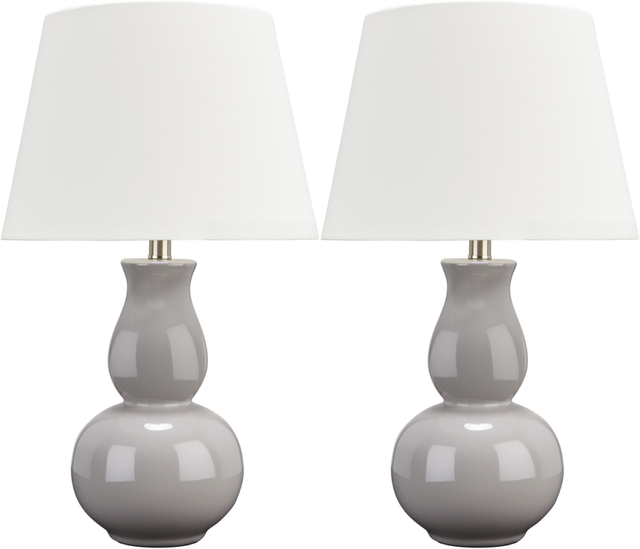 Signature Design by Ashley® Zellrock 2-Piece Gray Table Lamp Set-0
