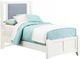 Vaughan-Bassett Bonanza Blue/White Twin Upholstered Panel Bed-0