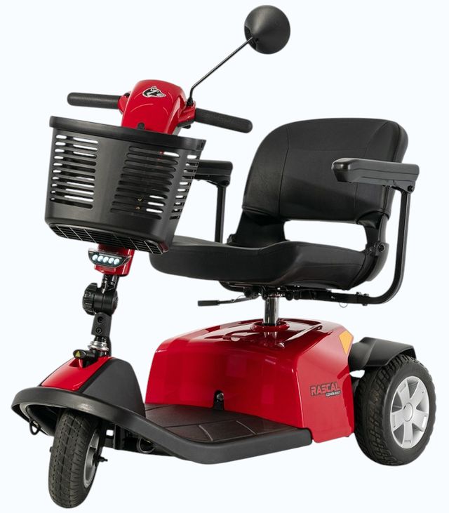 Mega Motion Rascal® Conquest Black/Red 3-Wheel Mobility Scooter-4