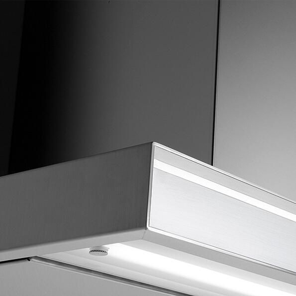 Falmec Silence-NRS Collection 36" Scotch Brite Stainless Steel Island Range Hood-2