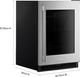 KitchenAid® 24" 5.2 Cu. Ft. Stainless Steel Beverage Center with Glass Door-2