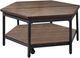 Steve Silver Co. Ultimo Mocha Hexagon Lift-Top Cocktail Table with Black Base-1
