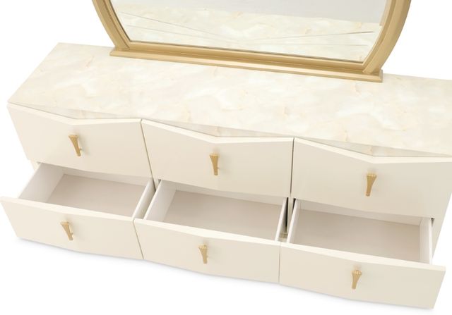 Michael Amini® Fantosini Gold Creamy Pearl Dresser-3