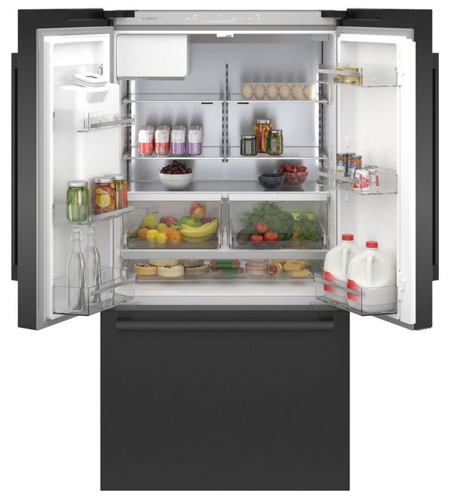 Bosch® 500 Series 36 in. 21.6 Cu. Ft. Black Stainless Steel Counter Depth French Door Refrigerator-2