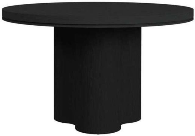 Elements International Rosalie Black Round Dining Table-3