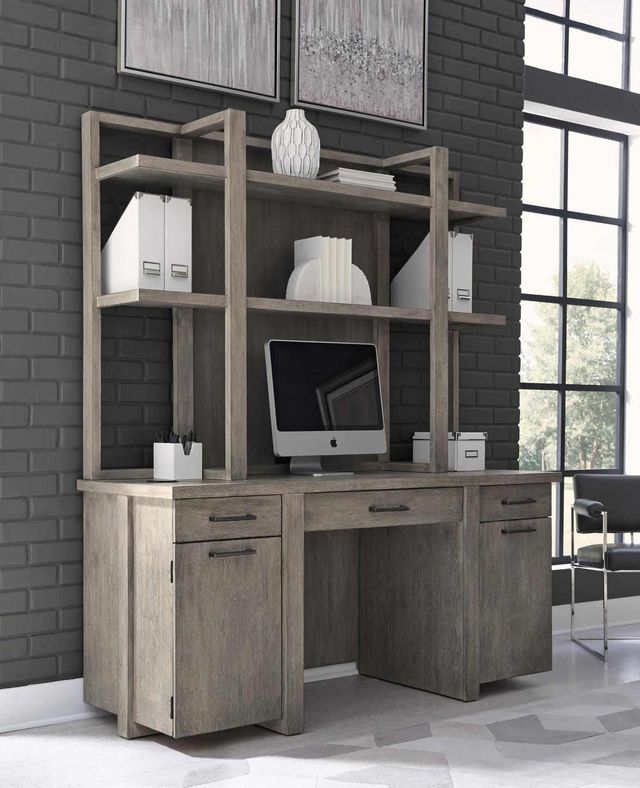 Aspenhome® Platinum Gray Linen Credenza Hutch-2