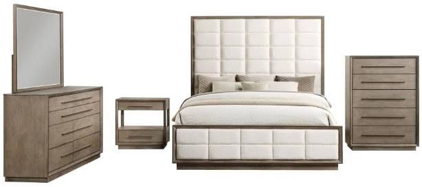 Coaster® 5-Piece Cream/Washed Oak California King Size Bedroom Set-0