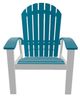 Telescope Casual Newport Aqua/White Polymer Outdoor MGP Adirondack Chair-1