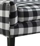 A & B Home Black/White Plaid Settee-3