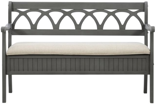 Powell® Winslett Beige/Gray Storage Bench-1