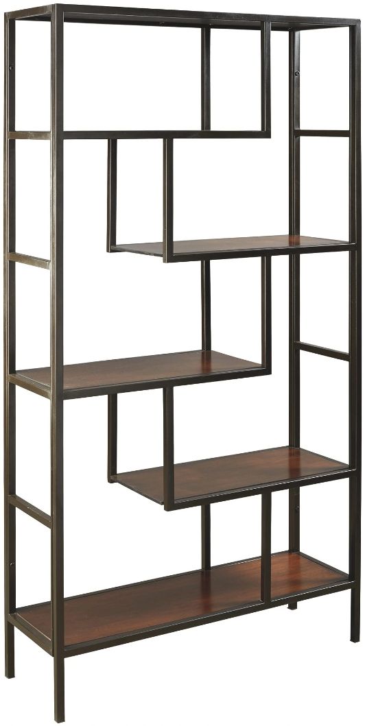 Signature Design by Ashley® Frankwell Black/Brown Bookcase-0