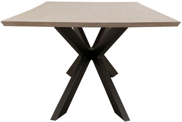 Parker House® Crossings Monaco Weathered Blanc Rectangular Dining Table with Black Base -3